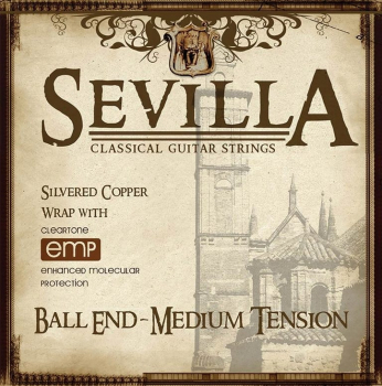 SEVILLA TREATED CLASSICAL STRINGS MED. TENSION / BALL ENDS
